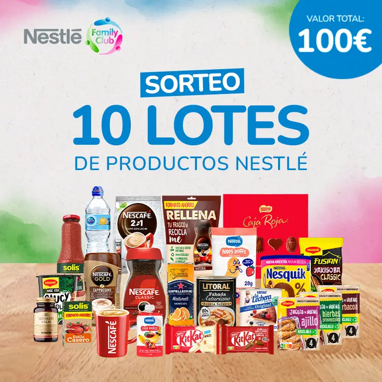 Sorteo Nestle 10 lotes productos