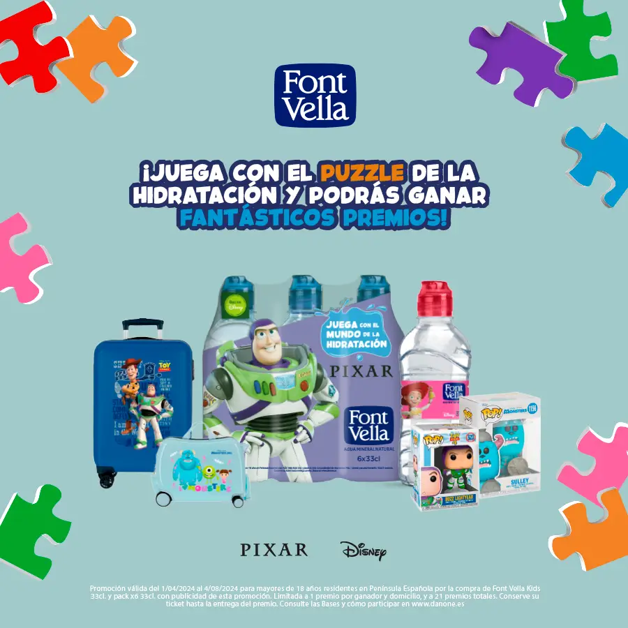 Gana premios Disney Pixar con Font Vella Kids