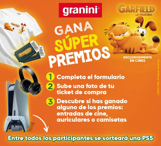 Gana una PS5 con Garfield y Granini