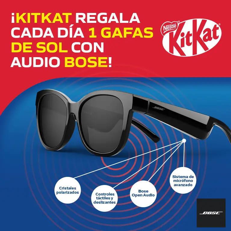 Ganas estas gafas Bose con audio gracias a Kit Kat