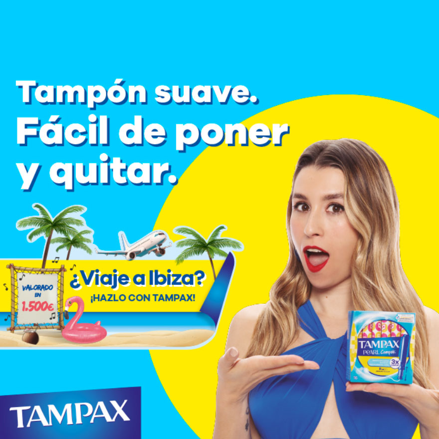 Tampax Compak Pearl te lleva de viaje a Ibiza