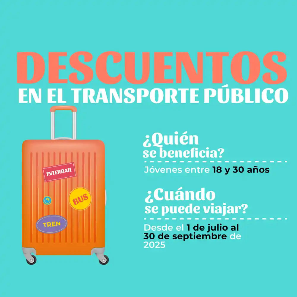 Descuentos de hasta el 90% en transportes en la promoción verano joven