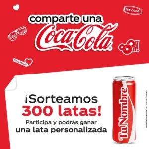 El Corte inglés y Coca Cola sortean 300 latas personalizadas con tu nombre