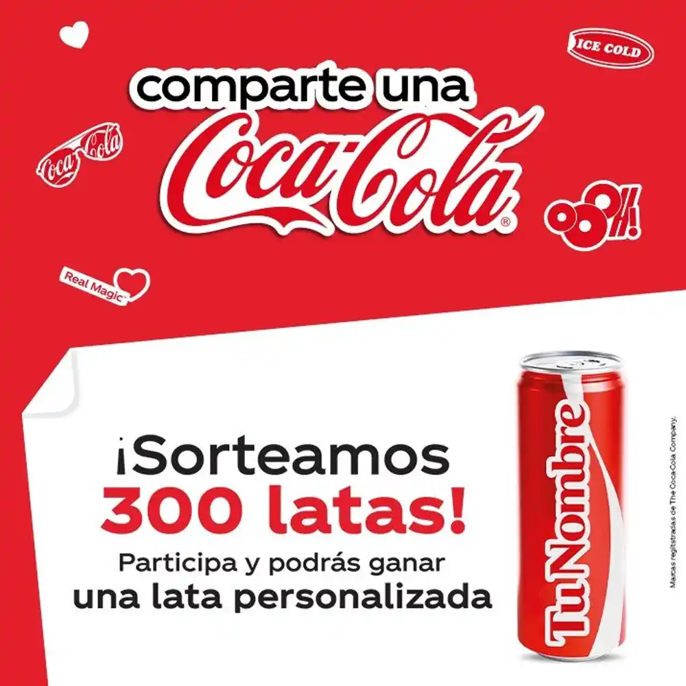 El Corte inglés y Coca Cola sortean 300 latas personalizadas con tu nombre