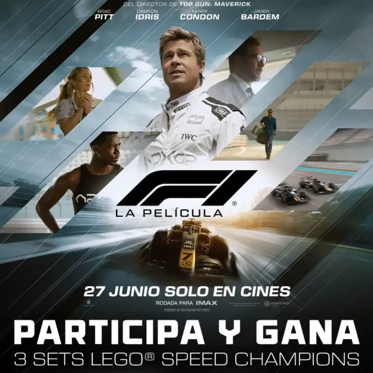 Yelmo celebra el estreno de la peli de la F1 con el sorteo de 3 set Lego Speed Champions