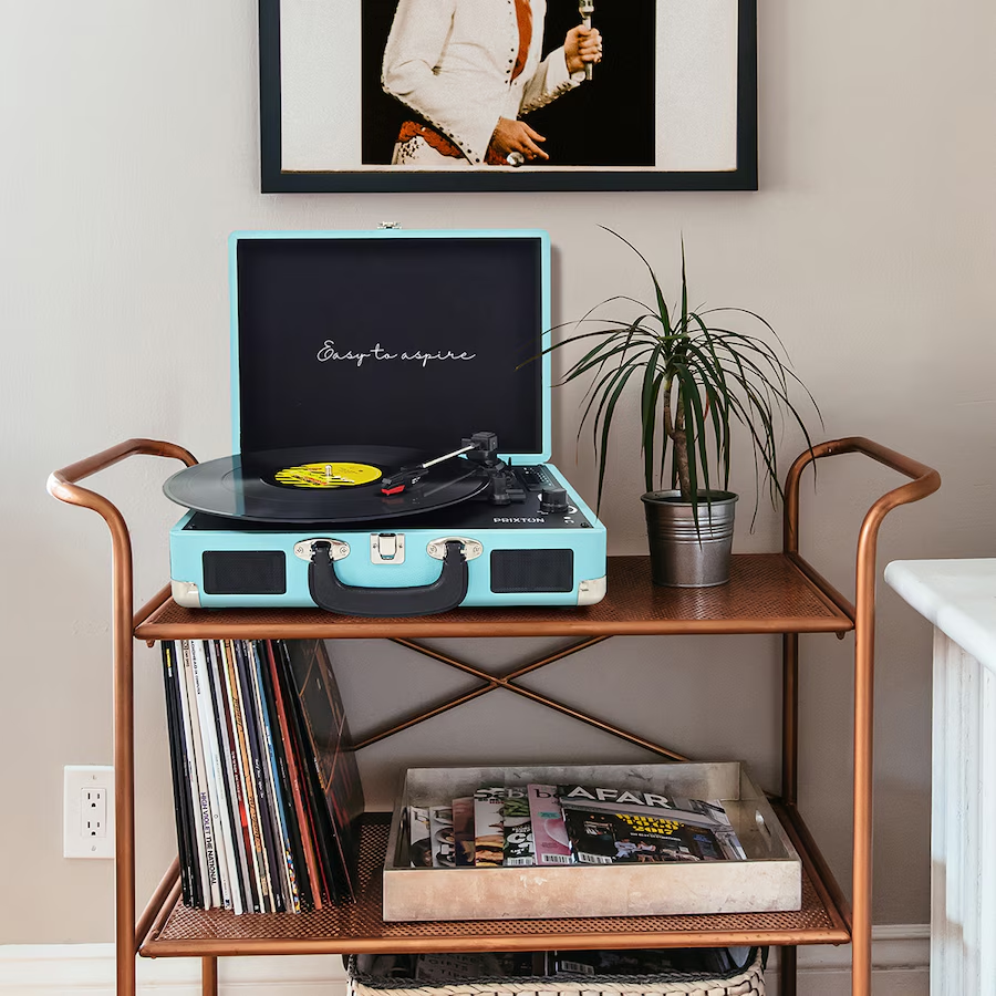 Tocadiscos Prixton VC400 bluetooth color azul