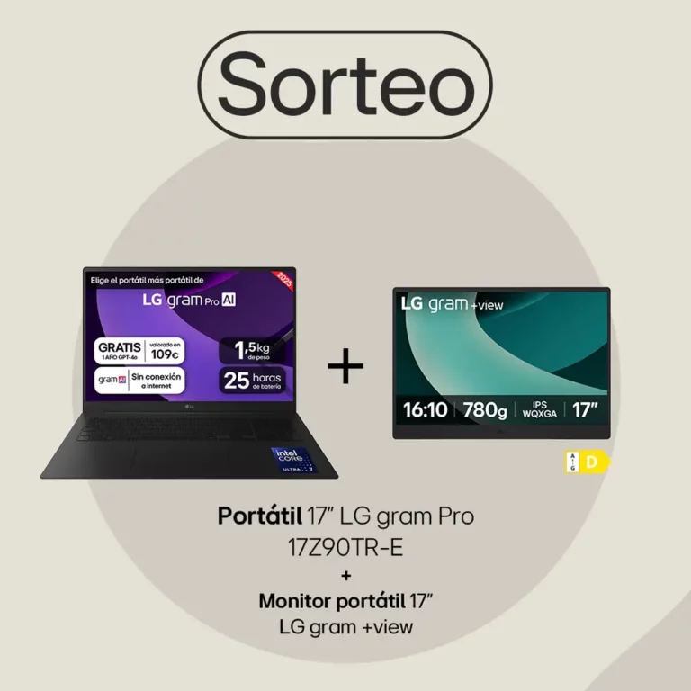 Sorteo de un LG Gram Pro 17Z90TR