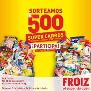 Supermercados Froiz sortea 500 carros valorados en 200 euros