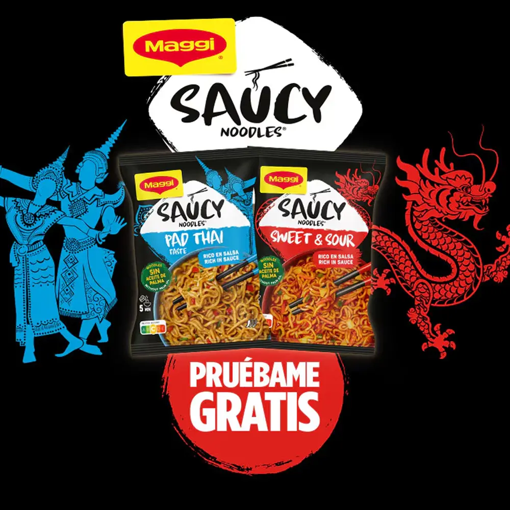 Prueba gratis los Maggi Saucy Noodles