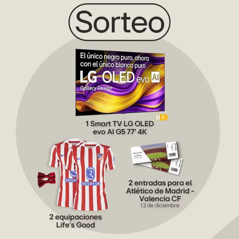 Sorteo TV LG Evo 77 y entradas para Atleti Valencia
