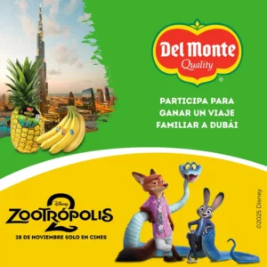 Sorteo Del Monte y Zootrópolis 2 para ganar un viaje a Dubái