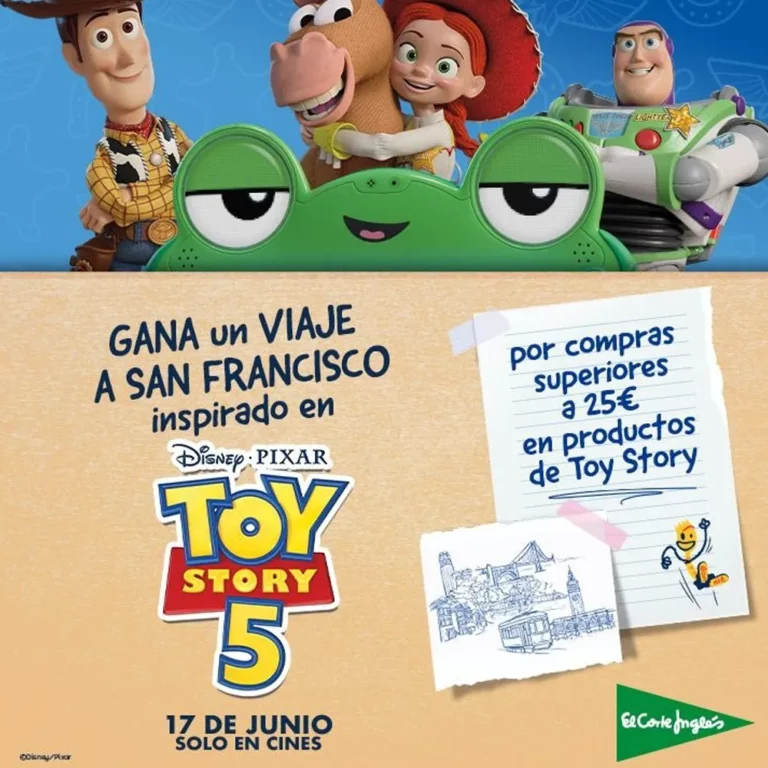 Participa en el sorteo de Toy Story 5 de El Corte Inglés y gana un viaje a San Francisco.